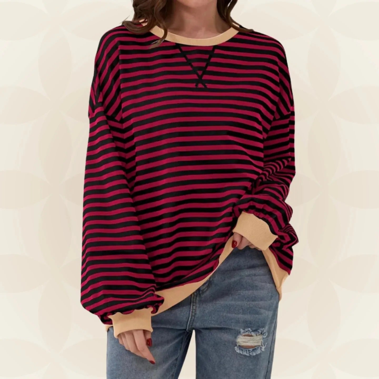 MAGLIONE CASUAL A RIGHE CHIARE