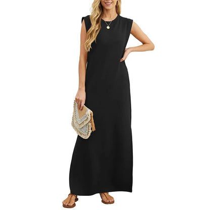 longdress giromanica in cotone leggero