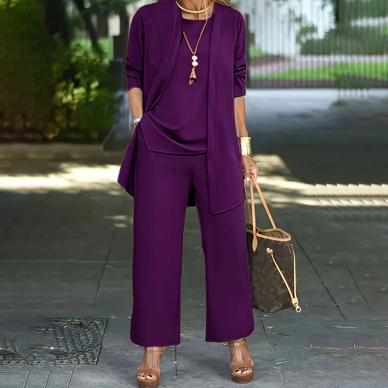 Elegante completo da donna a 3 pezzi dalla vestibilità comoda 🎁 Collana in regalo su ogni ordine