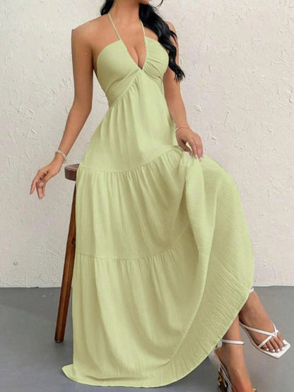 🐚 Abito estivo senza maniche a trapezio 🌿 – Eleganza leggera e comfort senza pieghe ✨
