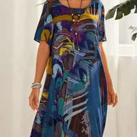 Elegante abito in seta di gelso "Brezza tropicale"