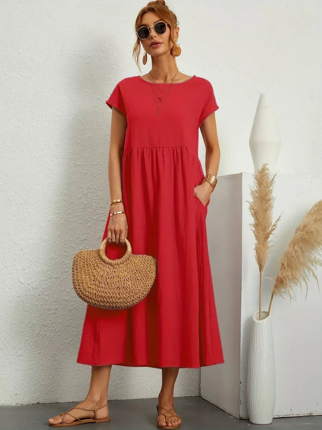 Gabrielle™️ — Abito midi fluido dall'eleganza senza tempo🌟