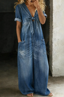 Sophia | Tuta denim a spalle scoperte