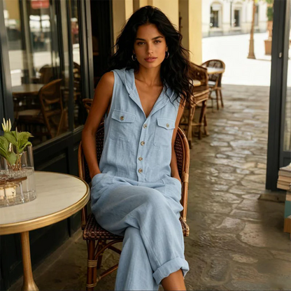 jumpsuit debora in lino fresco