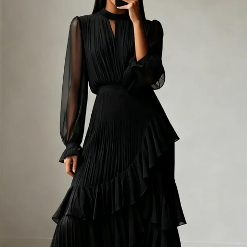 Abito da donna con scollo a goccia fresco👗