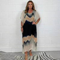 Abito Doha™️ in voile con effetto velato e maniche stile kimono