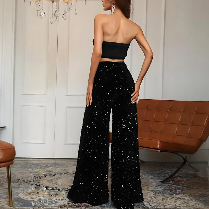 pantaloni terry in plissè