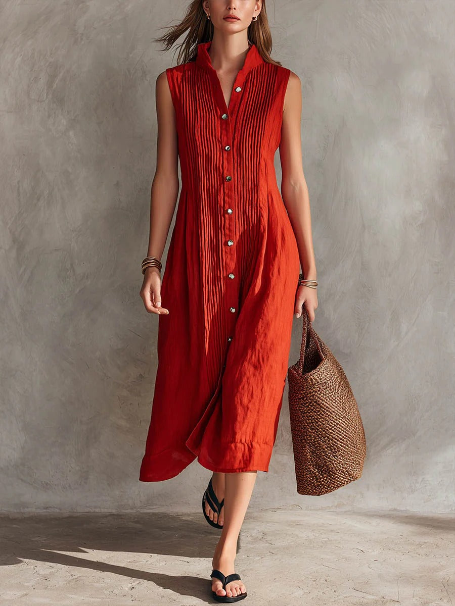 DRESS RUBY IN COTONE E LINO