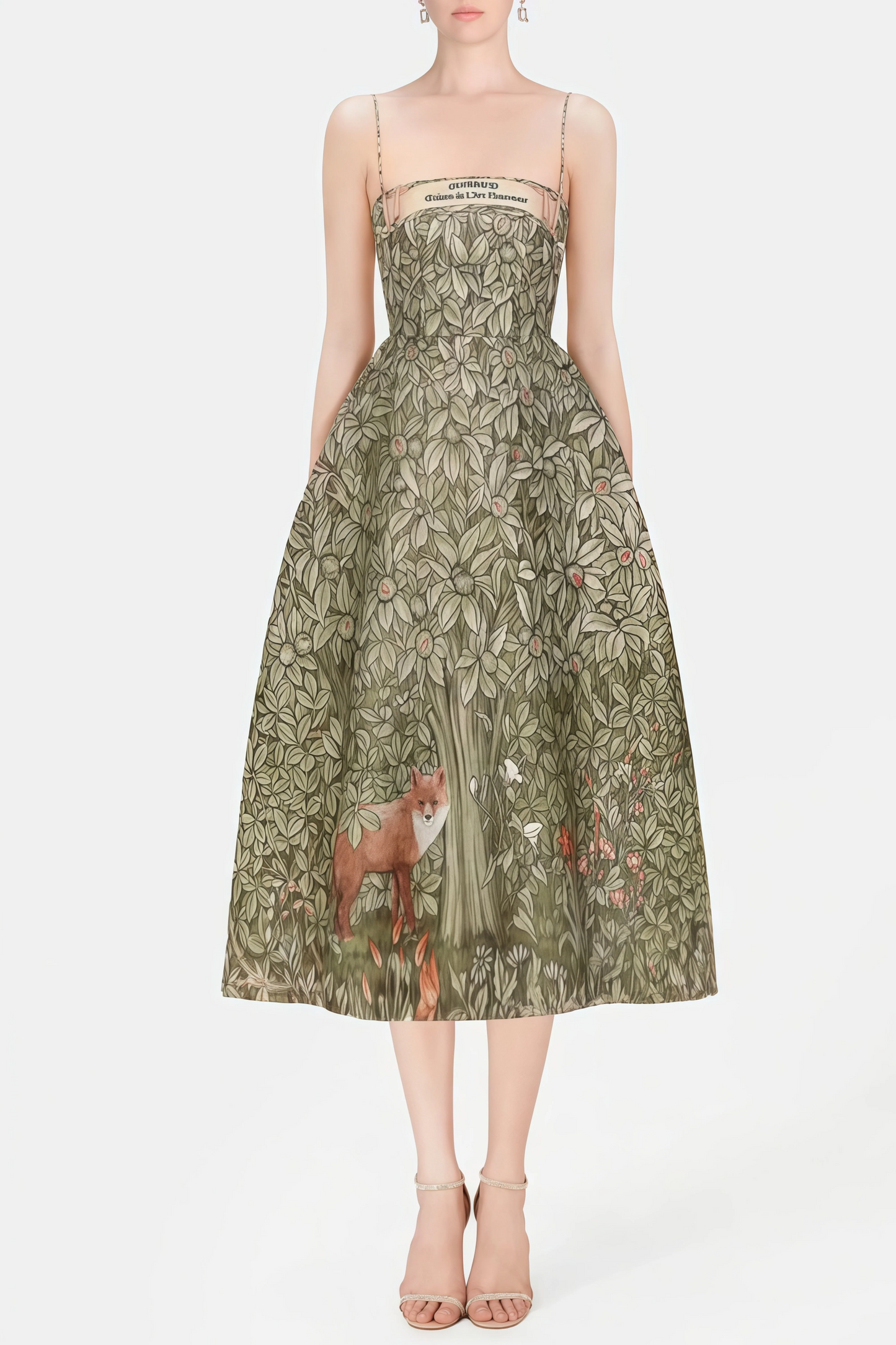 Abito midi Claudia Green con stampa giungla🐆