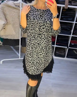 Abito snellente con stampa leopardata🐆