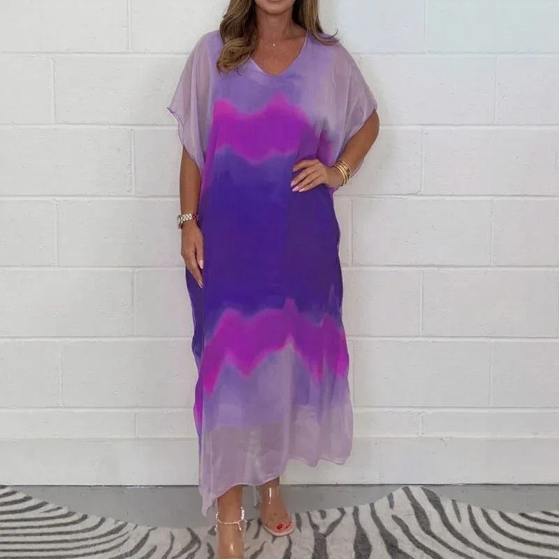 Abito Doha™️ in voile con effetto velato e maniche stile kimono