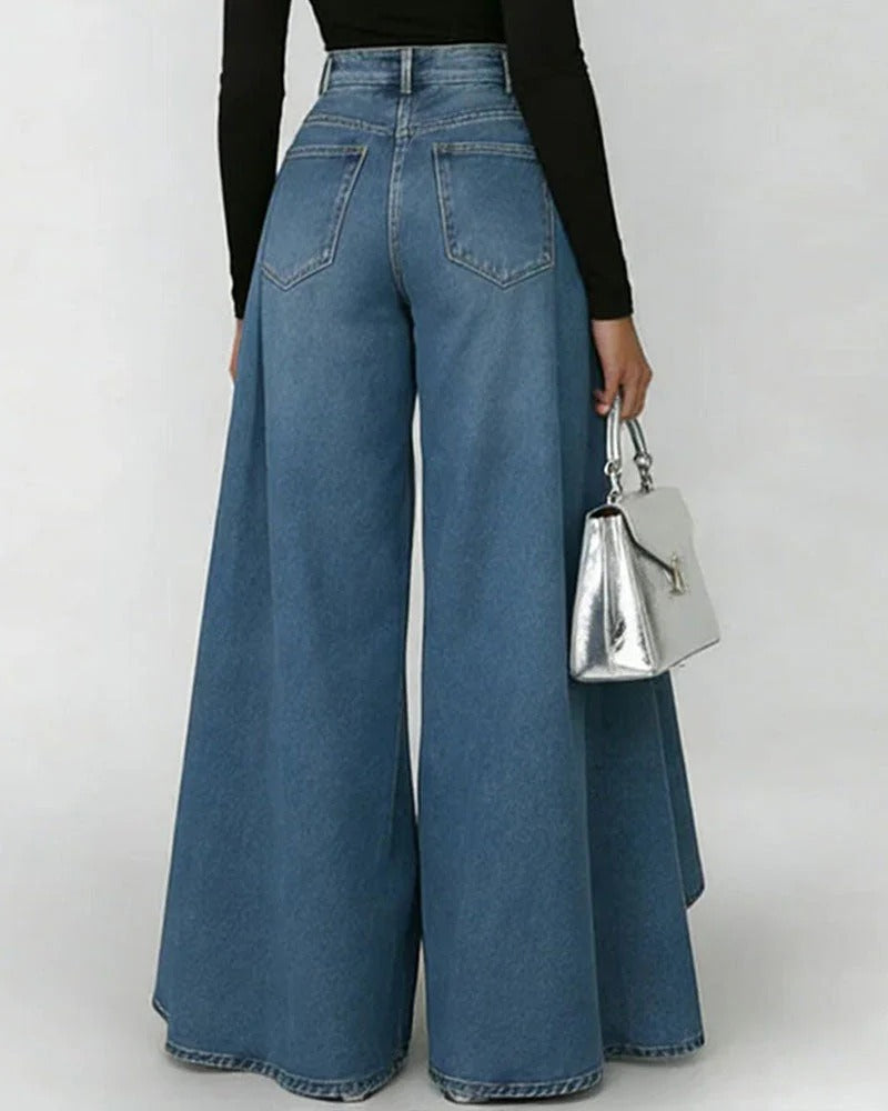 JEANS ELEGANTE FONDO AMPIO ARRICCHITO