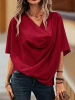 Top Zoe in cotone ampio e comodo con collo a cappuccio
