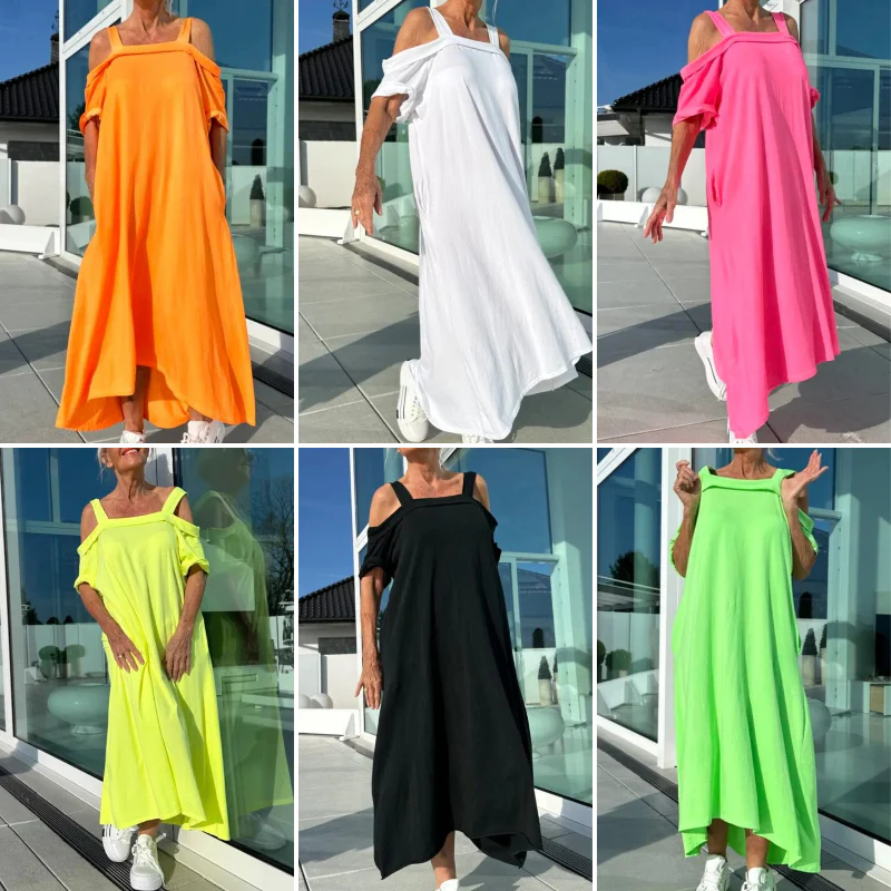 👗 Abito lungo da donna con spalle scoperte