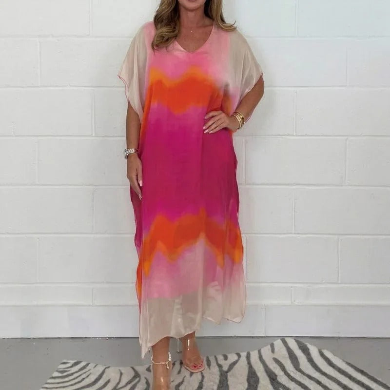 Abito Doha™️ in voile con effetto velato e maniche stile kimono