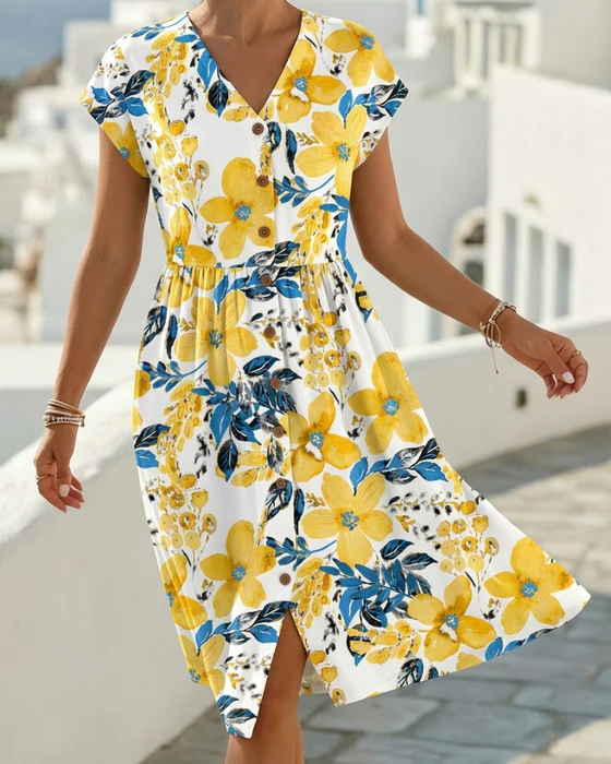 Abito Amalfi 🍋 - in cotone elastico pregiato