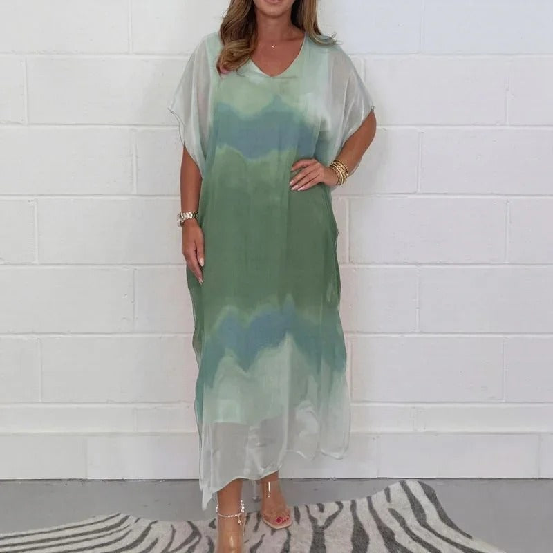 Abito Doha™️ in voile con effetto velato e maniche stile kimono