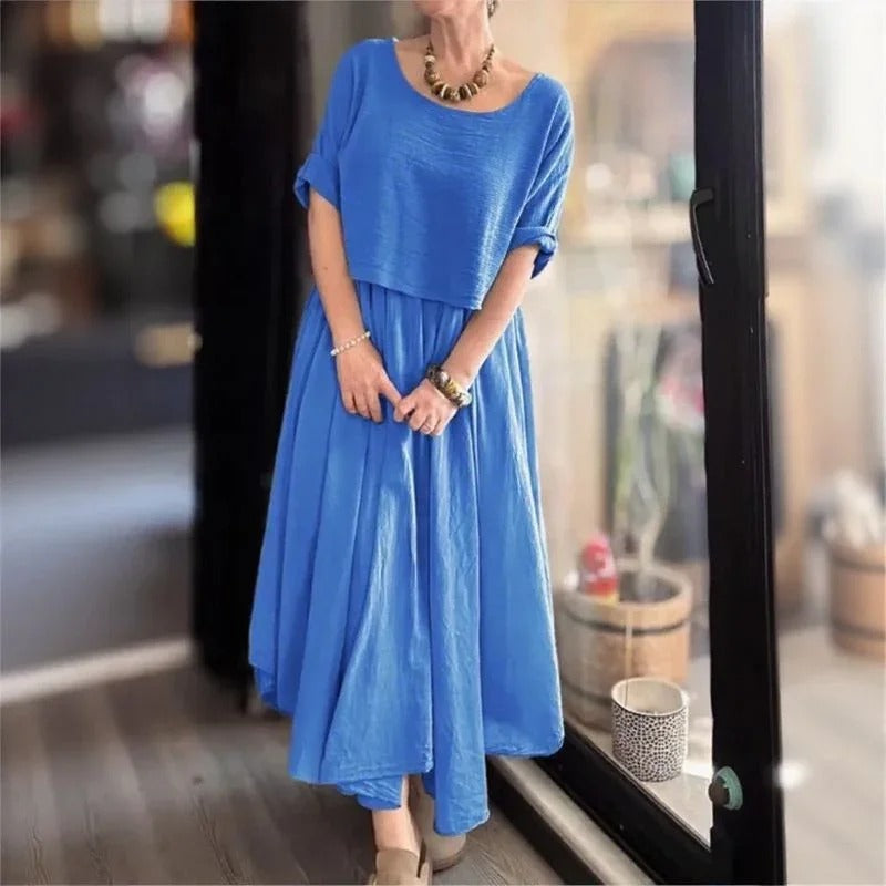 Set in cotone e lino Morocco™️ con design a strati / Due pezzi, un fascino che supera i confini!