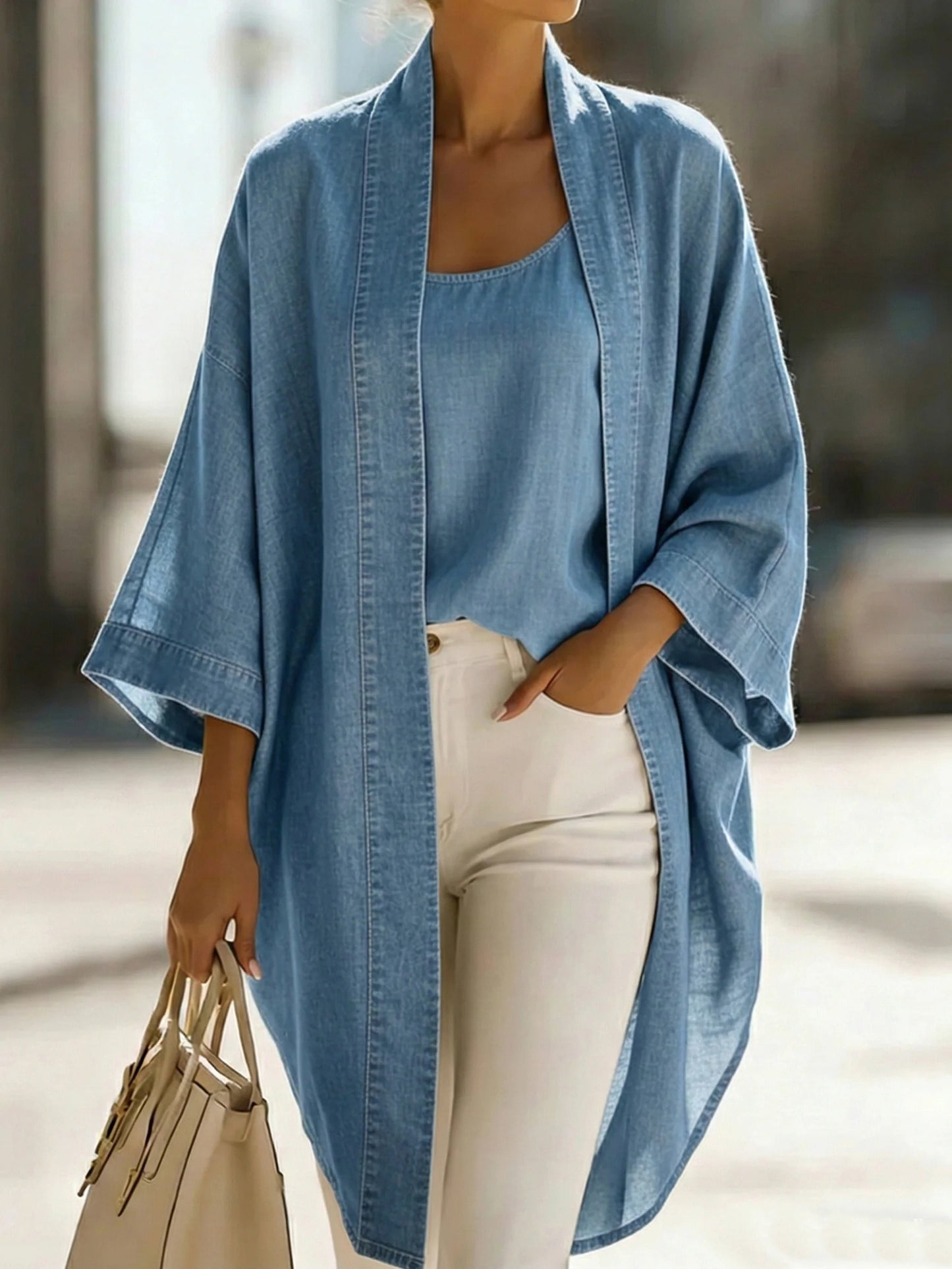 Set Vanessa due pezzi – Top elegante per tutti i giorni e pantaloni a gamba larga