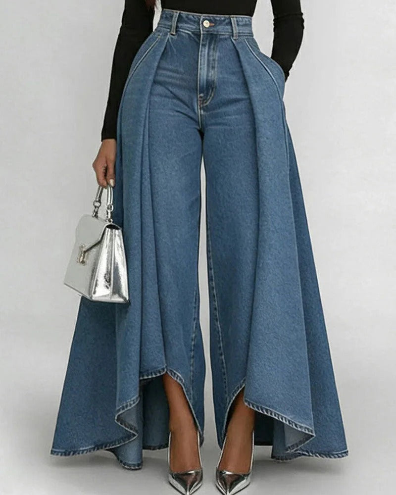 JEANS ELEGANTE FONDO AMPIO ARRICCHITO