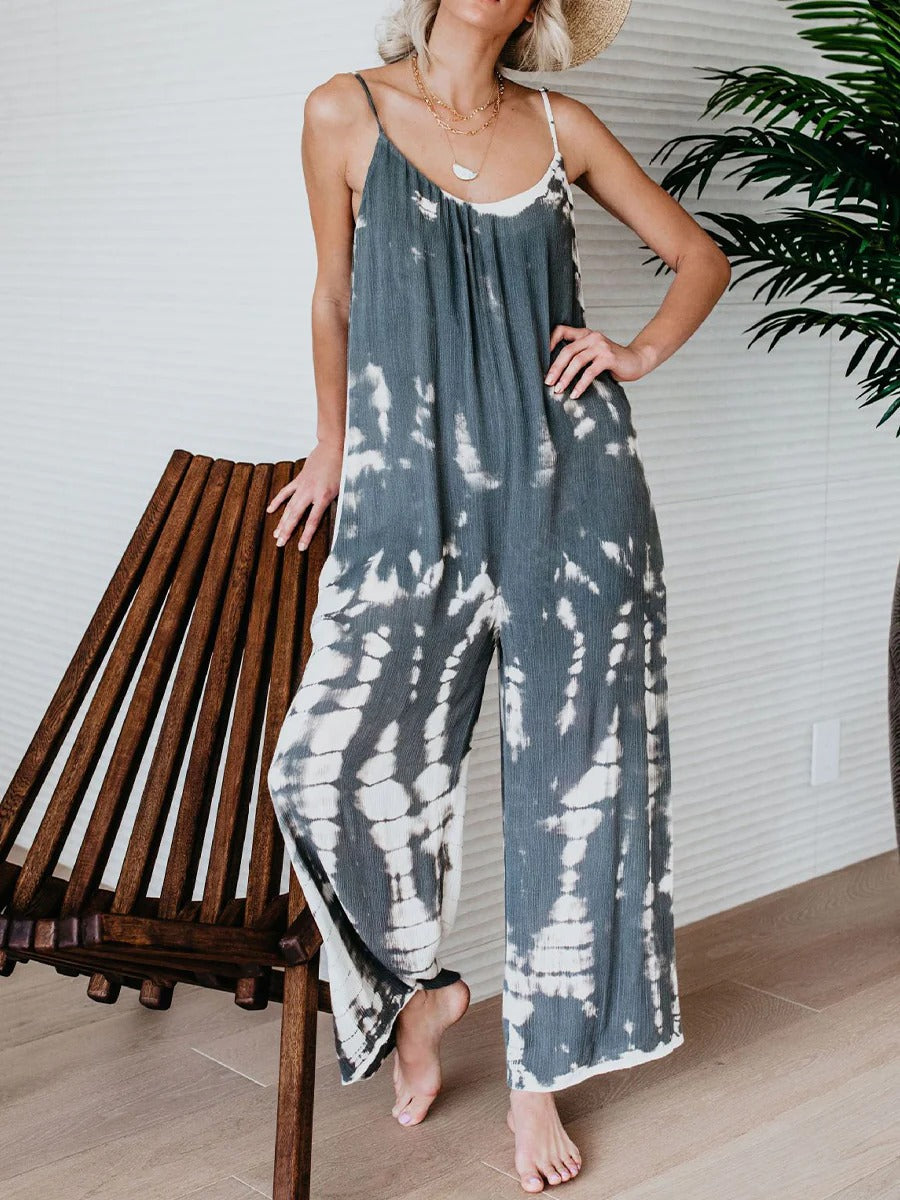 JUMPSUIT TONIA IN COTONE E LINO