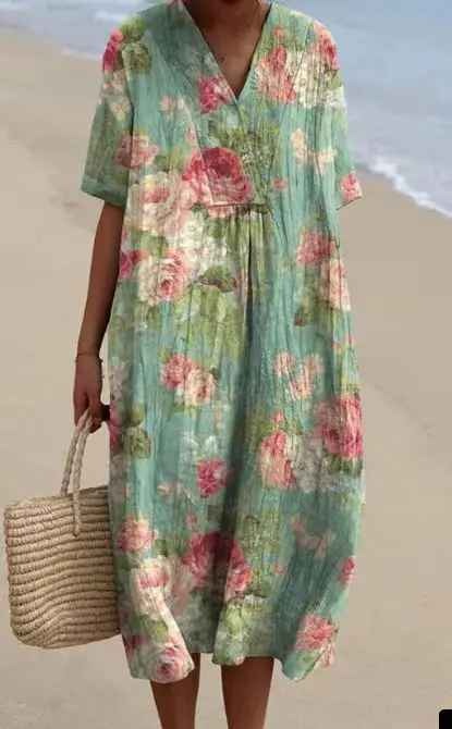 Margaret - Abito svolazzante con vivace stampa floreale🌺