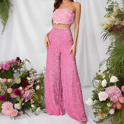 pantaloni terry in plissè