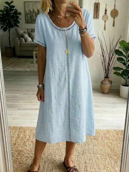 Abito Stella in cotone misto a lino
