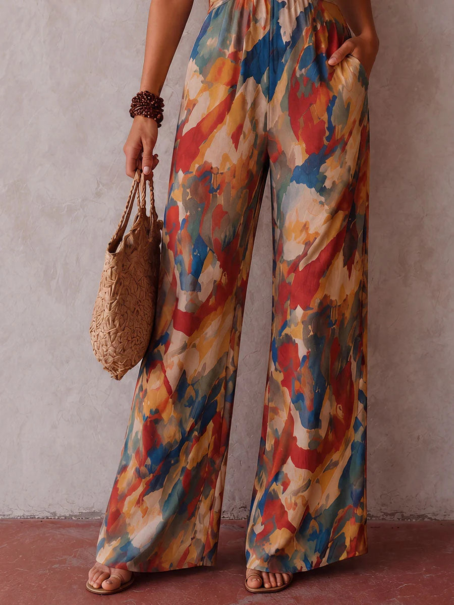 Jumpsuite Vanessa in cotone elastico e stampa multicolor 🥰