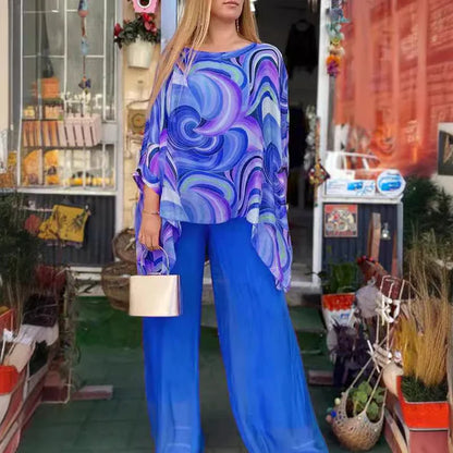 Completo LAVINIA estivo a due pezzi colorato in mussola di seta da donna🥰